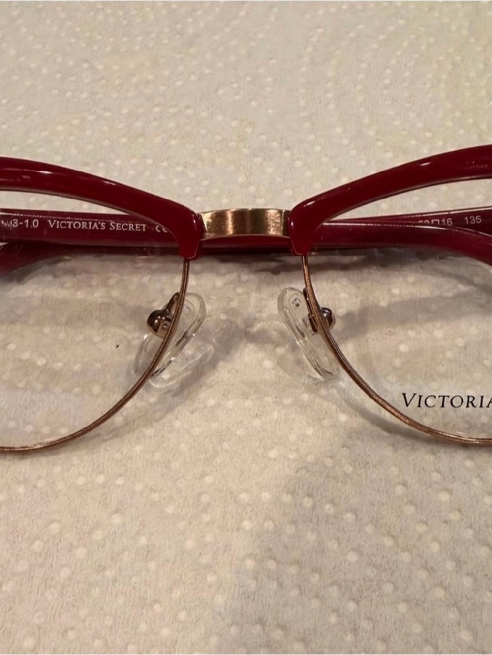 Victoria's Secret Red and Gold Cat-Eye Frames